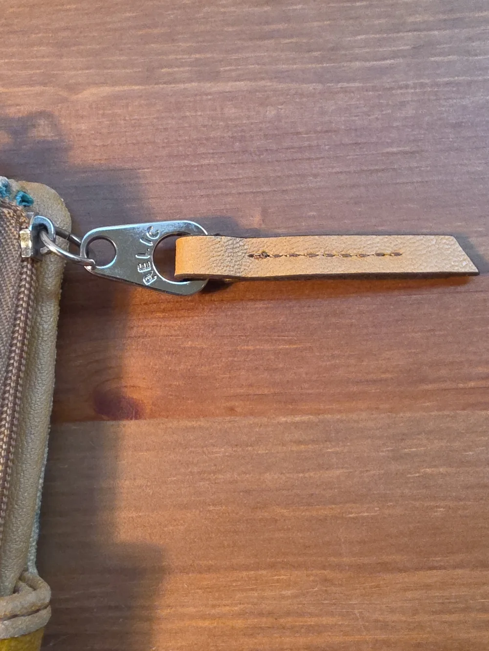 Relic Floral Canvas Wristlet in Yellow, Teal, Coral with Tan Trim - Picture 7 of 7